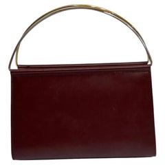 Vintage Cartier Maroon Mini Trinity Evening Bag