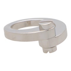 Vintage Cartier Menotte Nail Ring in 18k White Gold