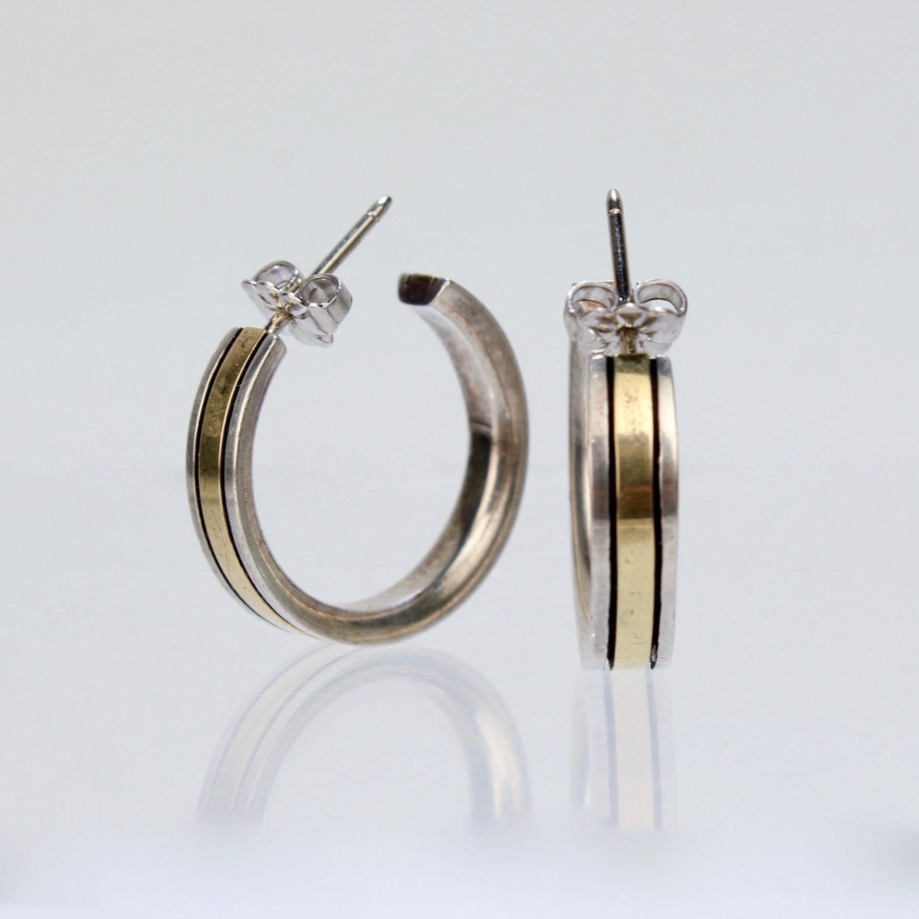 vintage silver hoop earrings