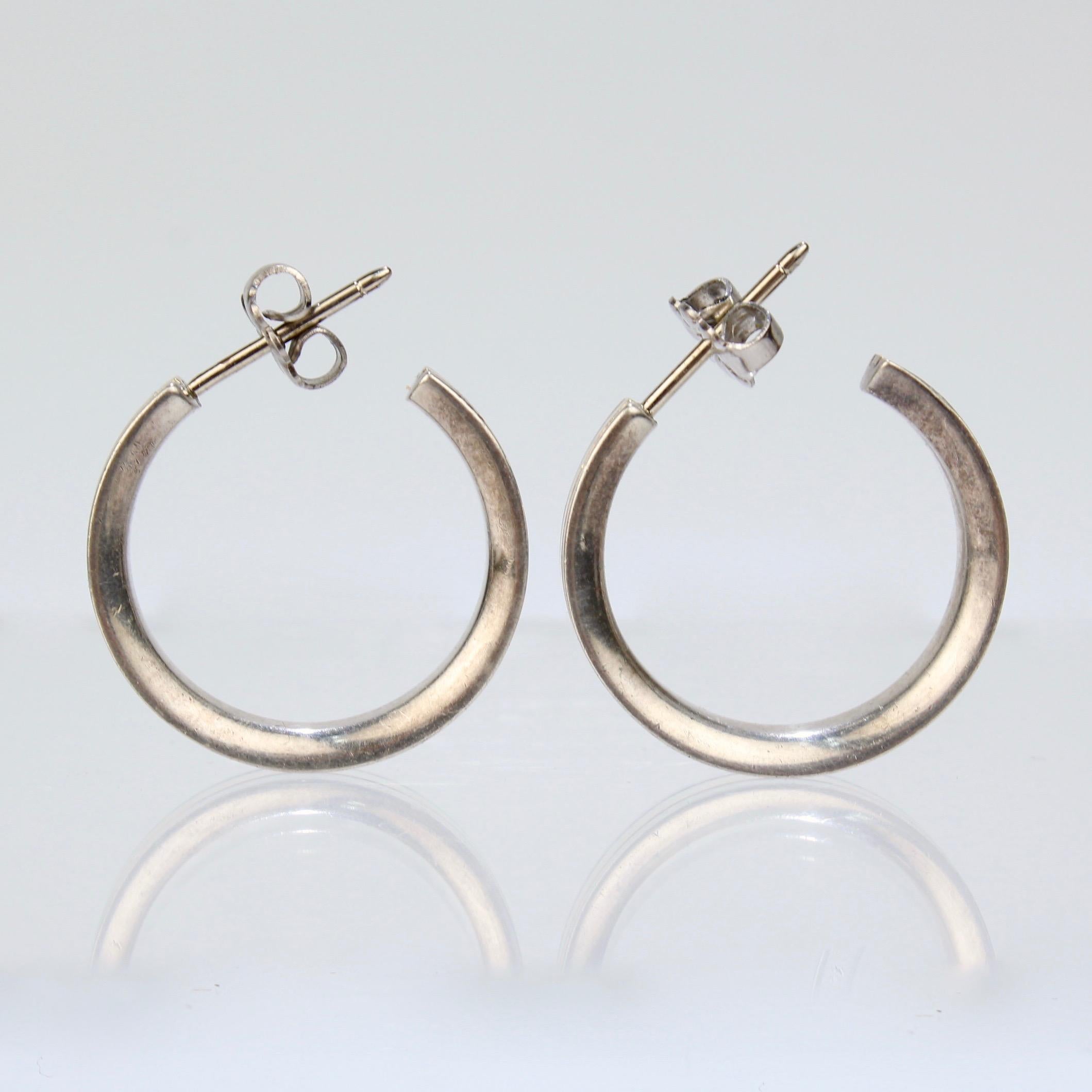 cartier silver hoop earrings