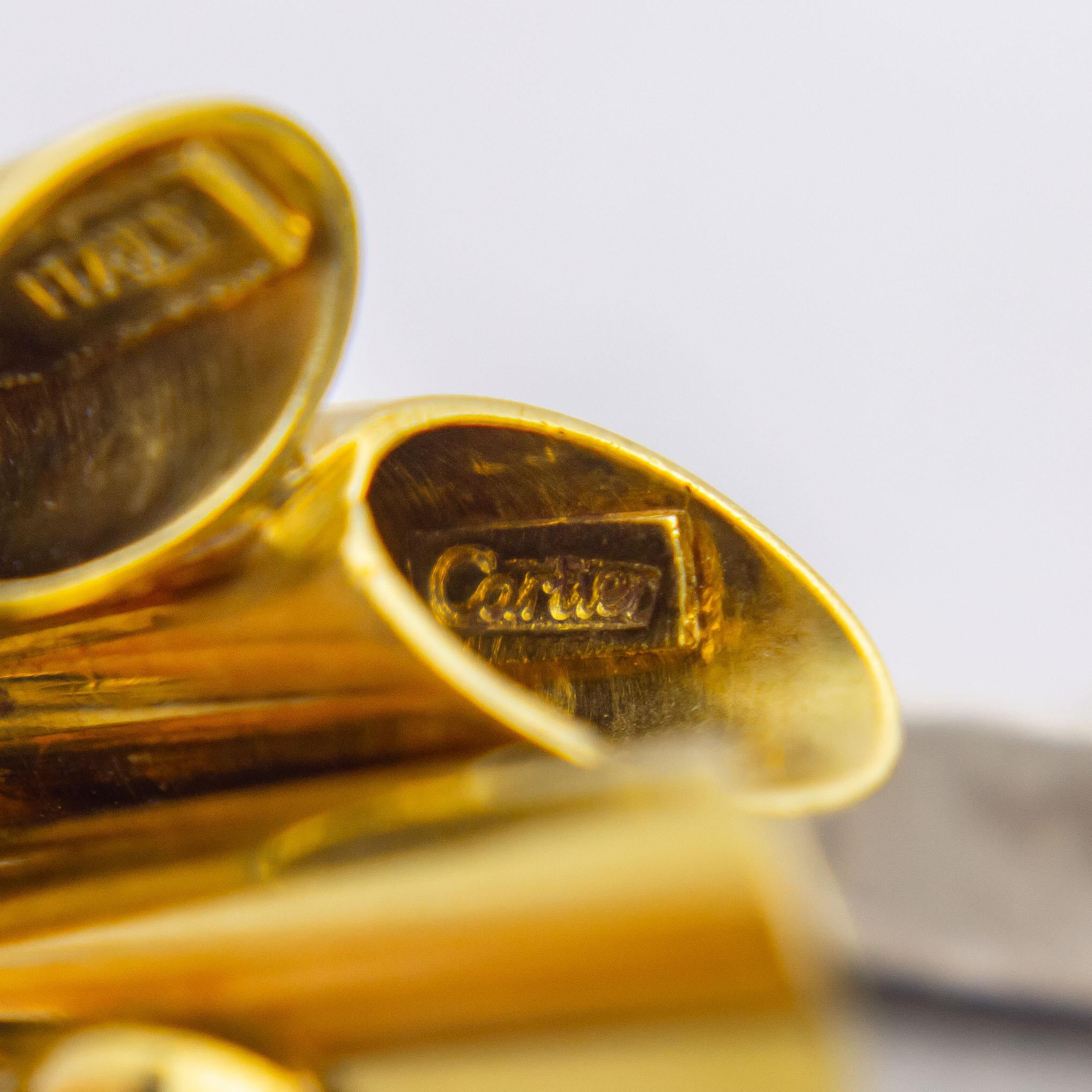Fermagli per orecchie modernisti Cartier d'epoca in vendita 2