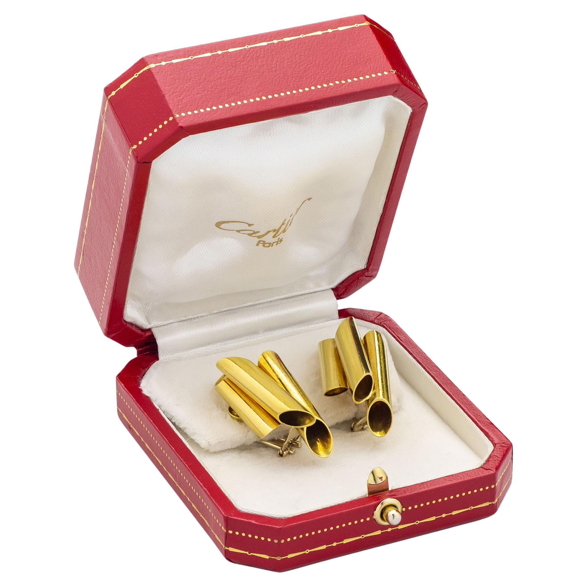 Cartier Clips d'oreilles modernistes vintage