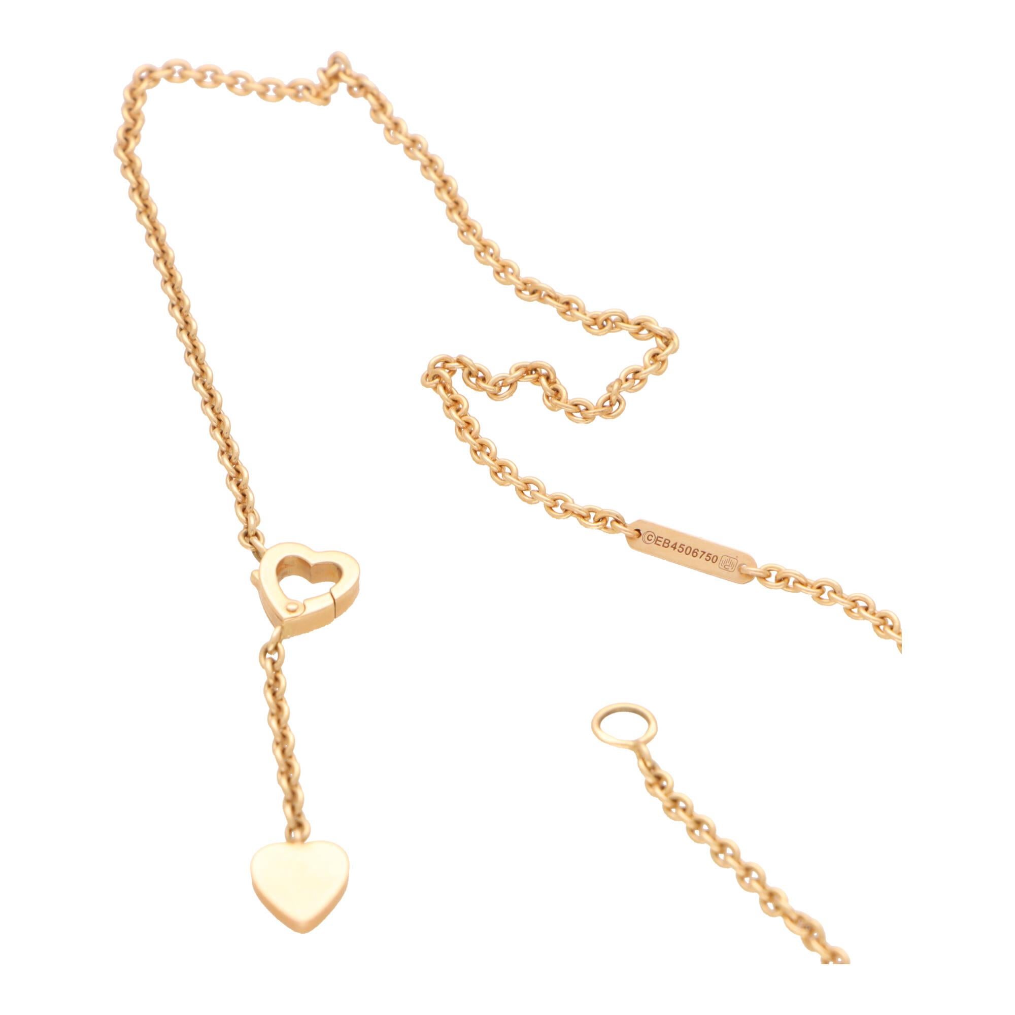 Modern  Vintage Cartier Mon Amour Necklace in 18k Rose Gold