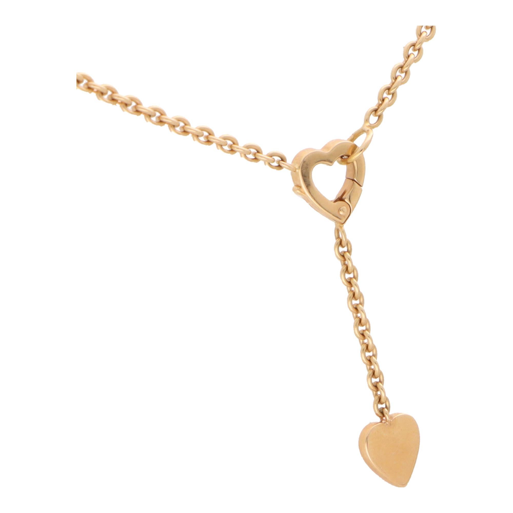 Women's or Men's  Vintage Cartier Mon Amour Necklace in 18k Rose Gold