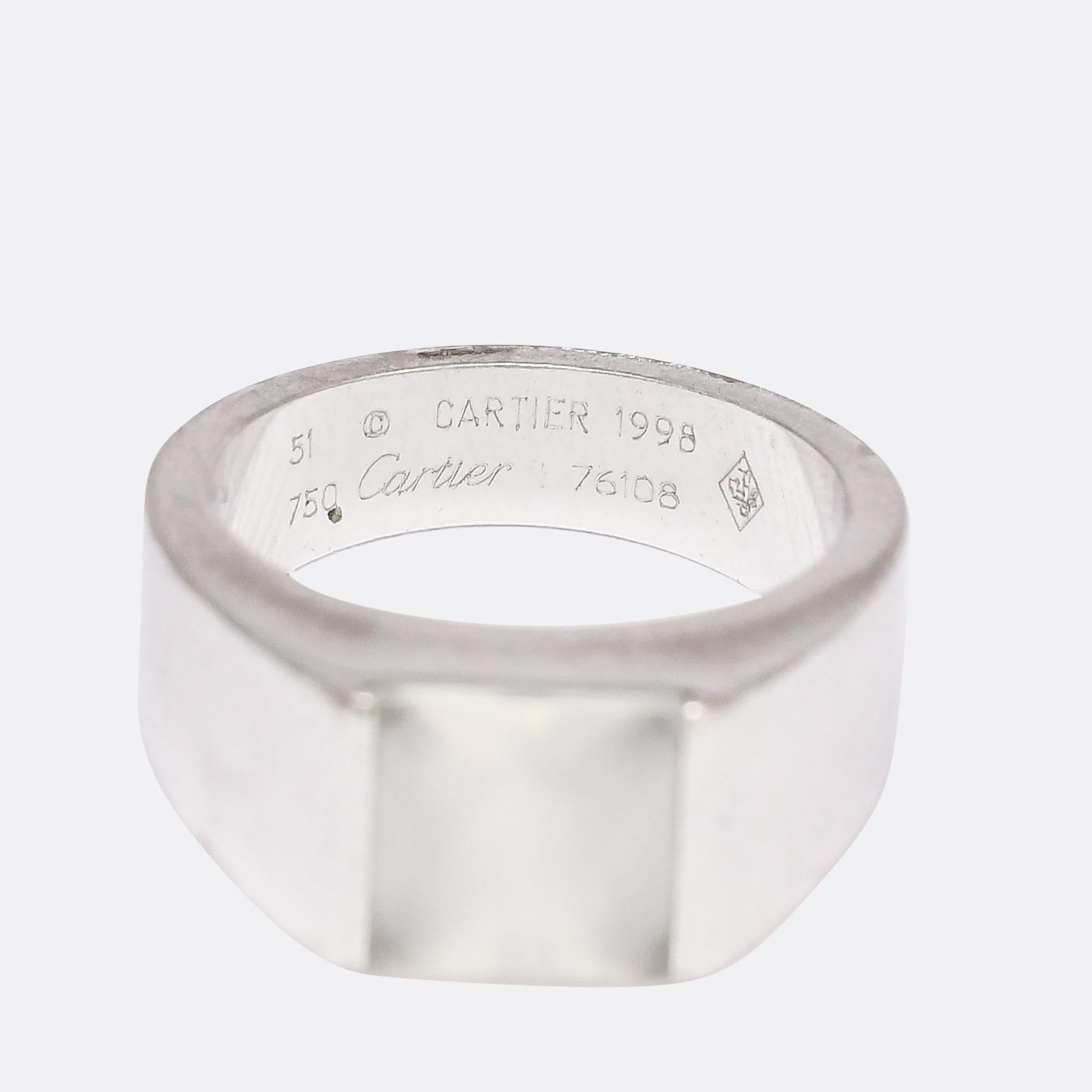 Cabochon Vintage Cartier Moonstone Signet Ring