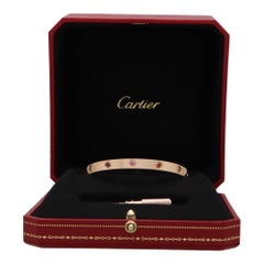 Vintage Cartier Multi Gem Love Bangle, Box and Papers