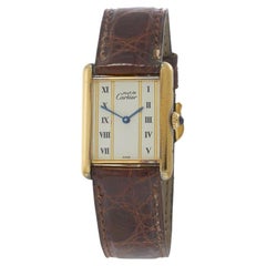 Vintage Cartier Must de Cartier Tank Vermeil-Beige Dial