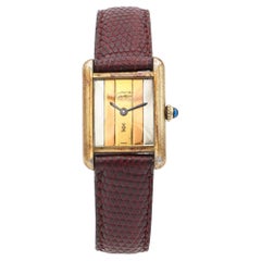 Vintage Cartier Must de Cartier Trinity Tank Vermeil Hand Wind Women's Watch