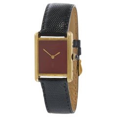 Vintage Must de Cartier Vermeil avec cadran laqué rouge - Mécanique