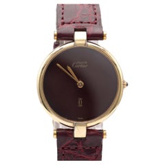Vintage Cartier Must de Vendome Leather Watch