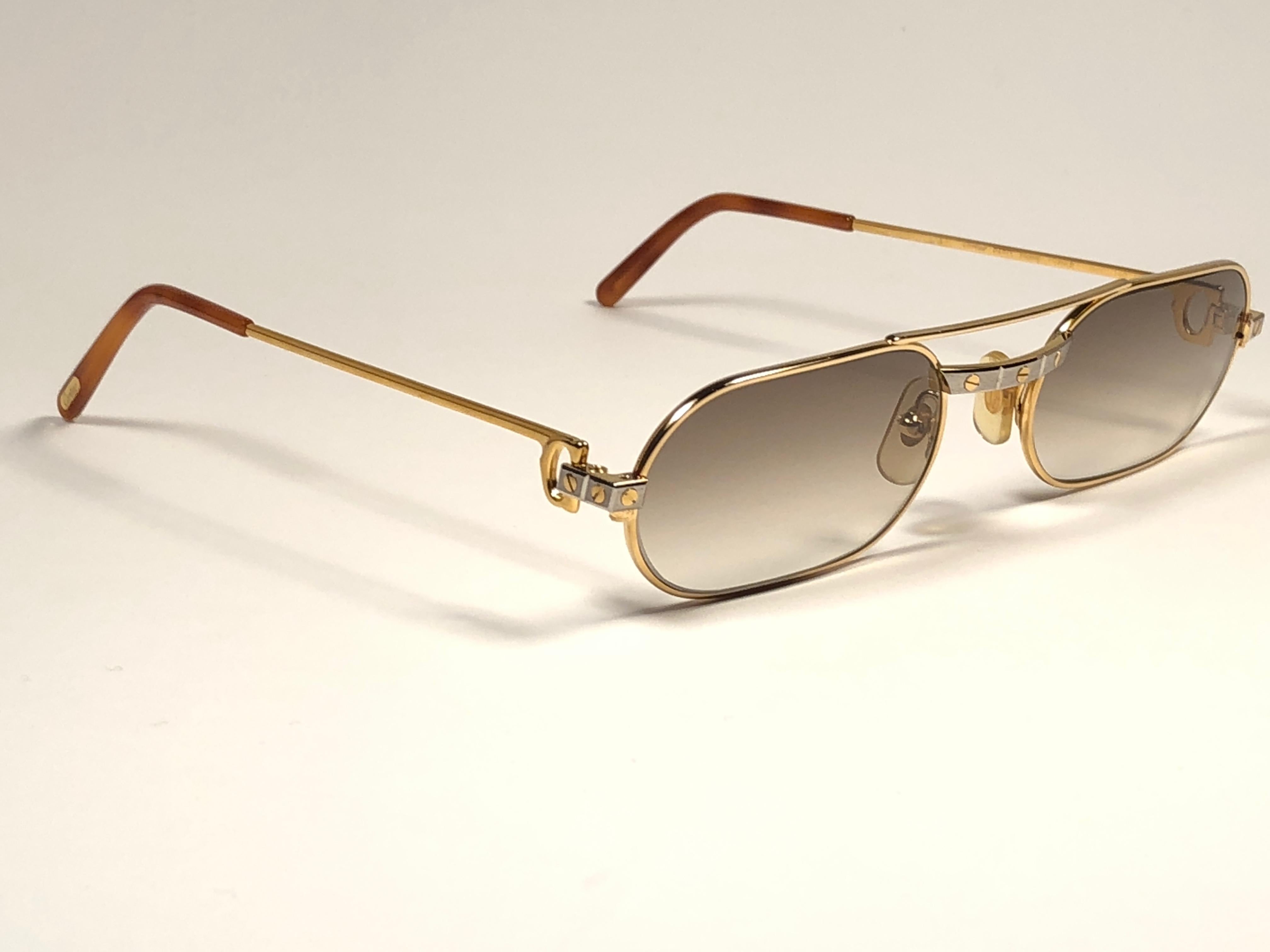 Femenino o masculino Gafas de sol Vintage Cartier Must Santos Large 55mm Francia en venta