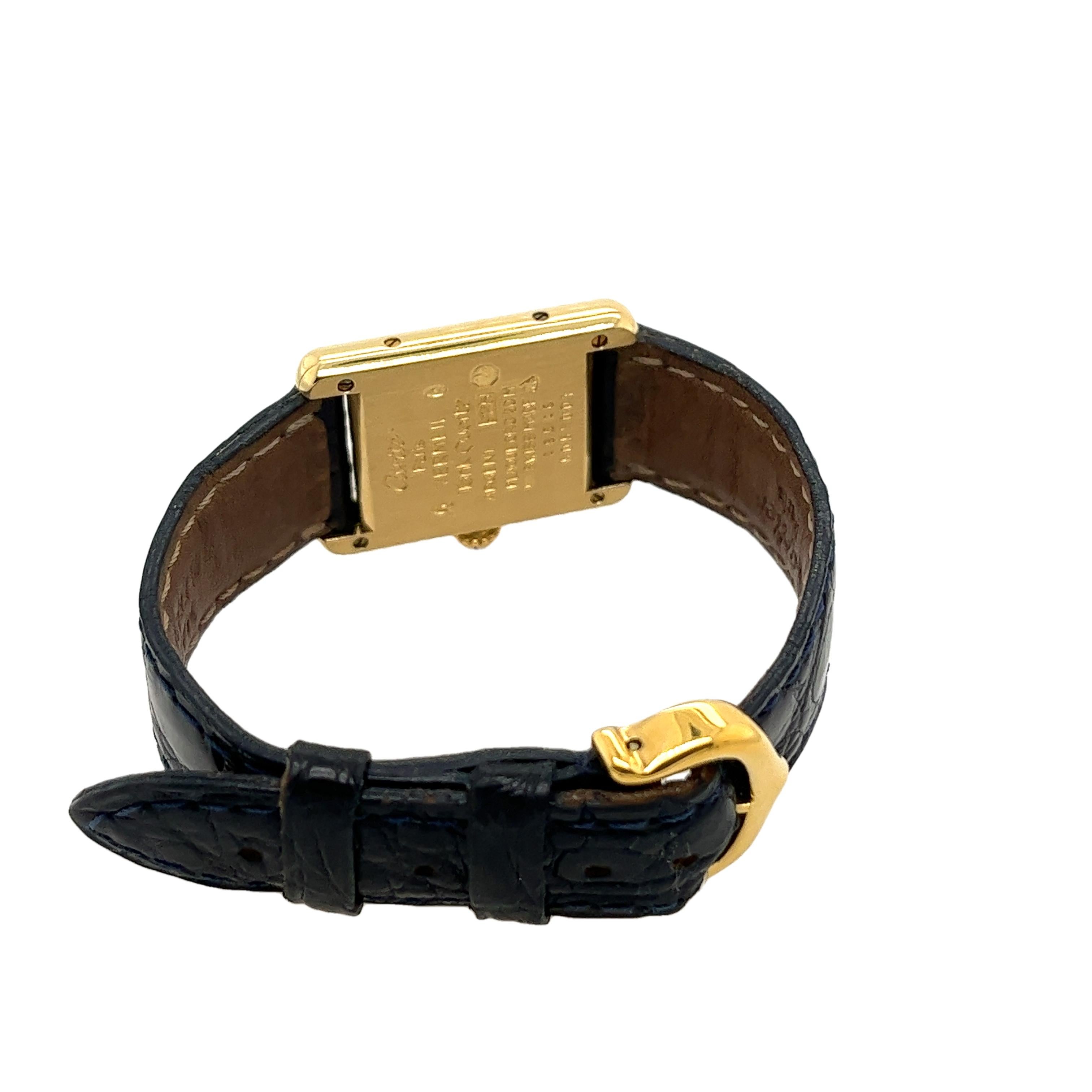 Orologio da donna vintage Cartier Must Tank Vermeil e cassa d'oro 2