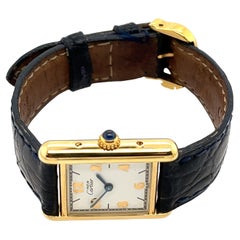 Vintage Cartier Must Tank Vermeil & Gold Case Ladies Watch