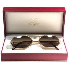 Vintage Cartier Must Vendome Medium 55mm France Sunglasses