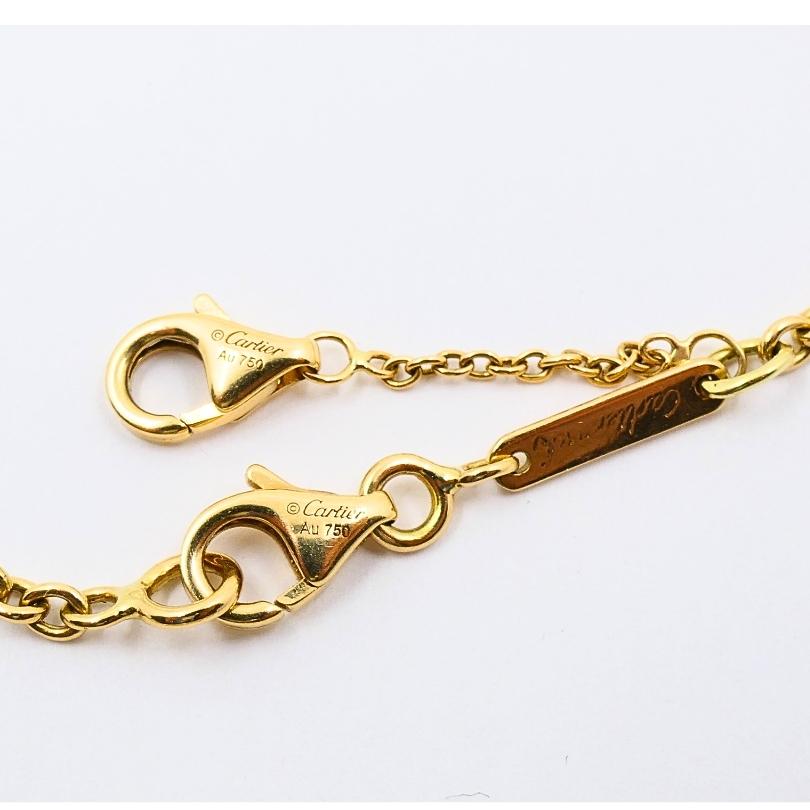 Vintage Cartier Necklace 14k Gold Tennis Racket Pendant 2