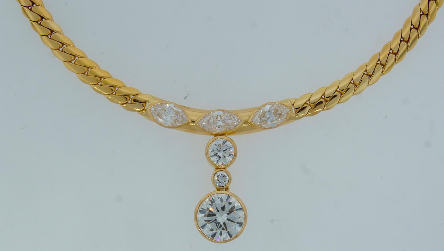 Vintage Cartier Necklace 18k Gold Diamond Estate Jewelry 2