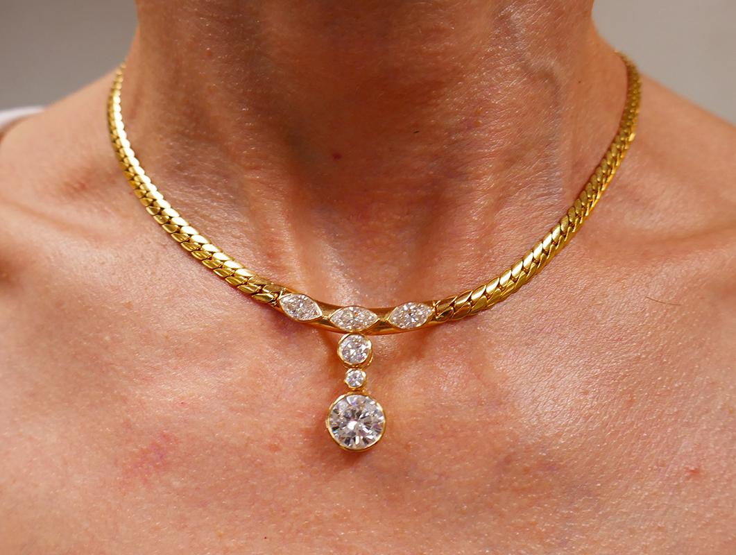 Vintage Cartier Necklace 18k Gold Diamond Estate Jewelry 4
