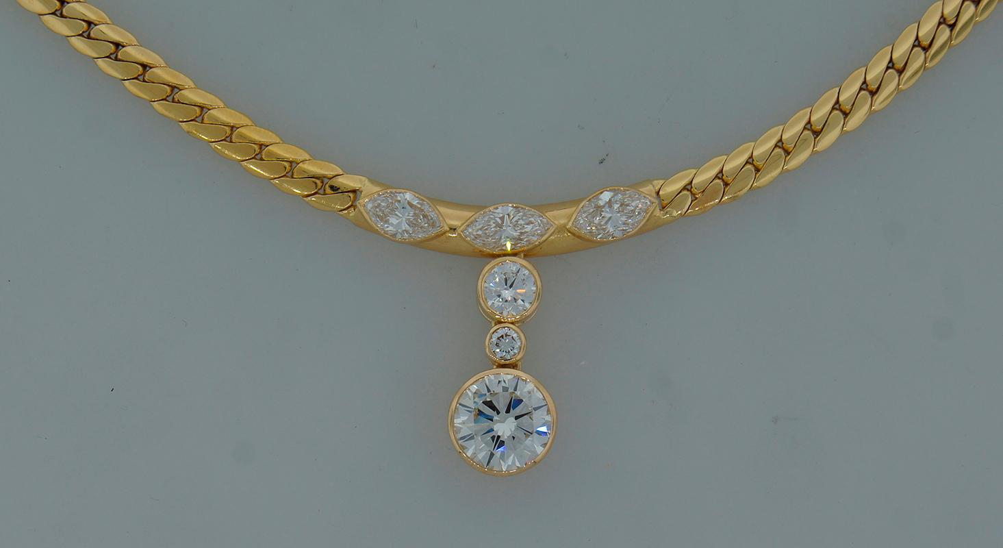 Vintage Cartier Necklace 18k Gold Diamond Estate Jewelry 1