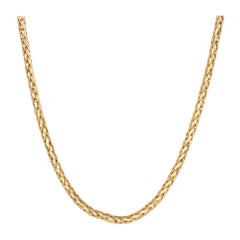 Vintage Cartier Necklace Chain 18 Karat Yellow Gold Textured Choker Length
