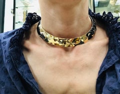 Cartier Collier ras du cou vintage en or martelé