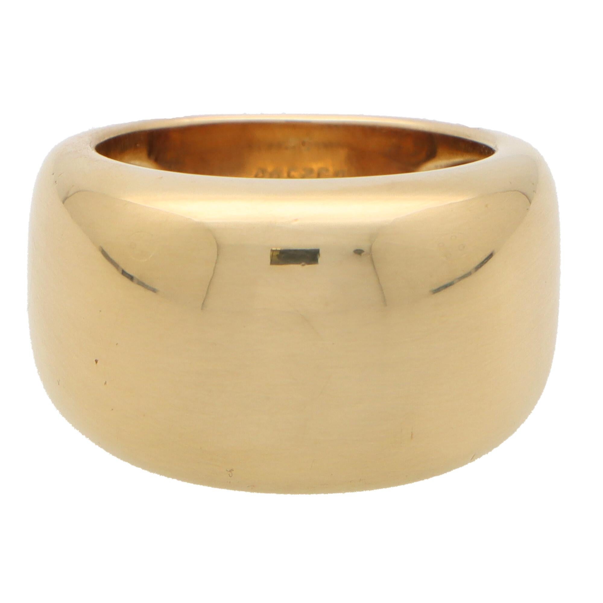 Retro Vintage Cartier New Wave Ring in 18k Yellow Gold