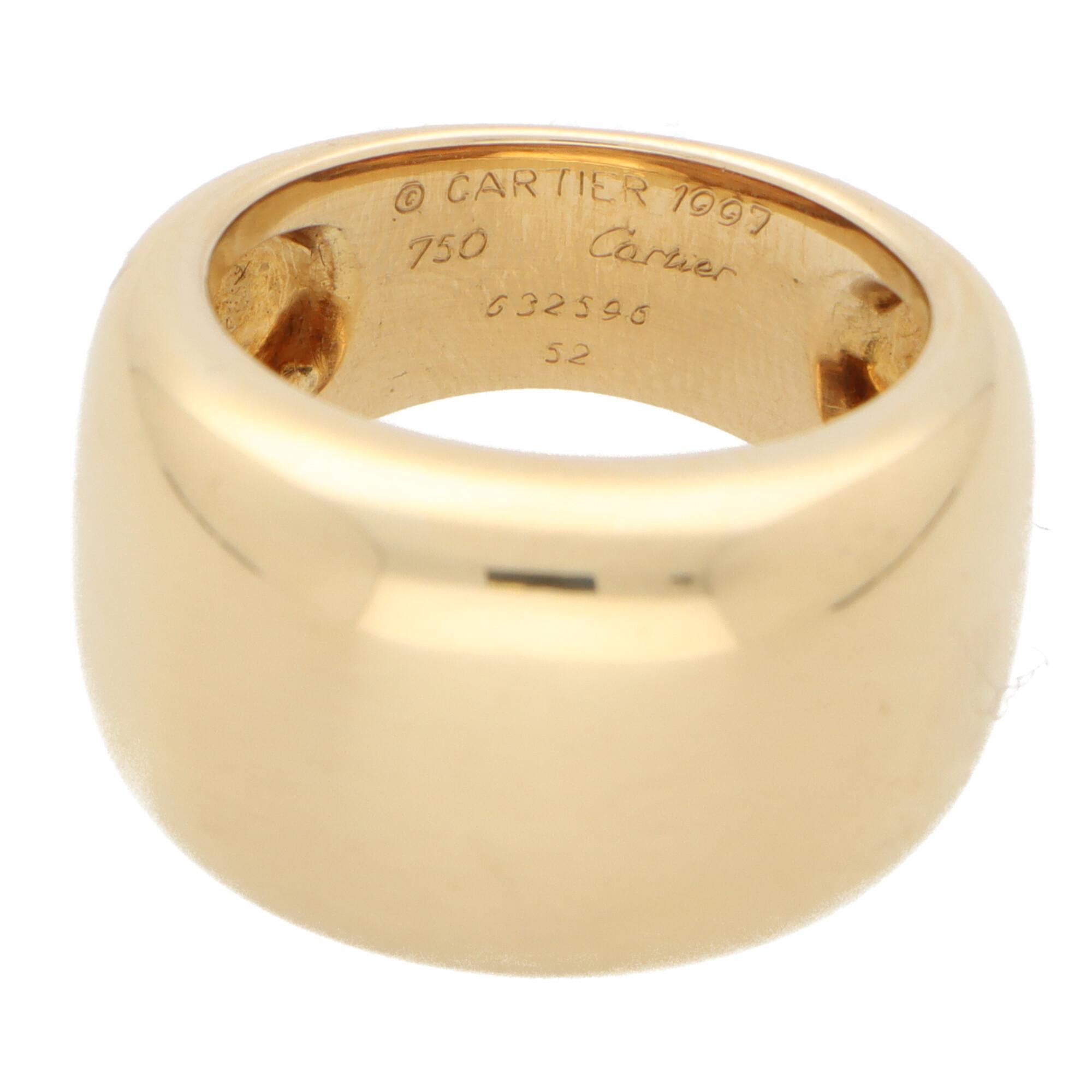 Women's or Men's Vintage Cartier New Wave Ring in 18k Yellow Gold