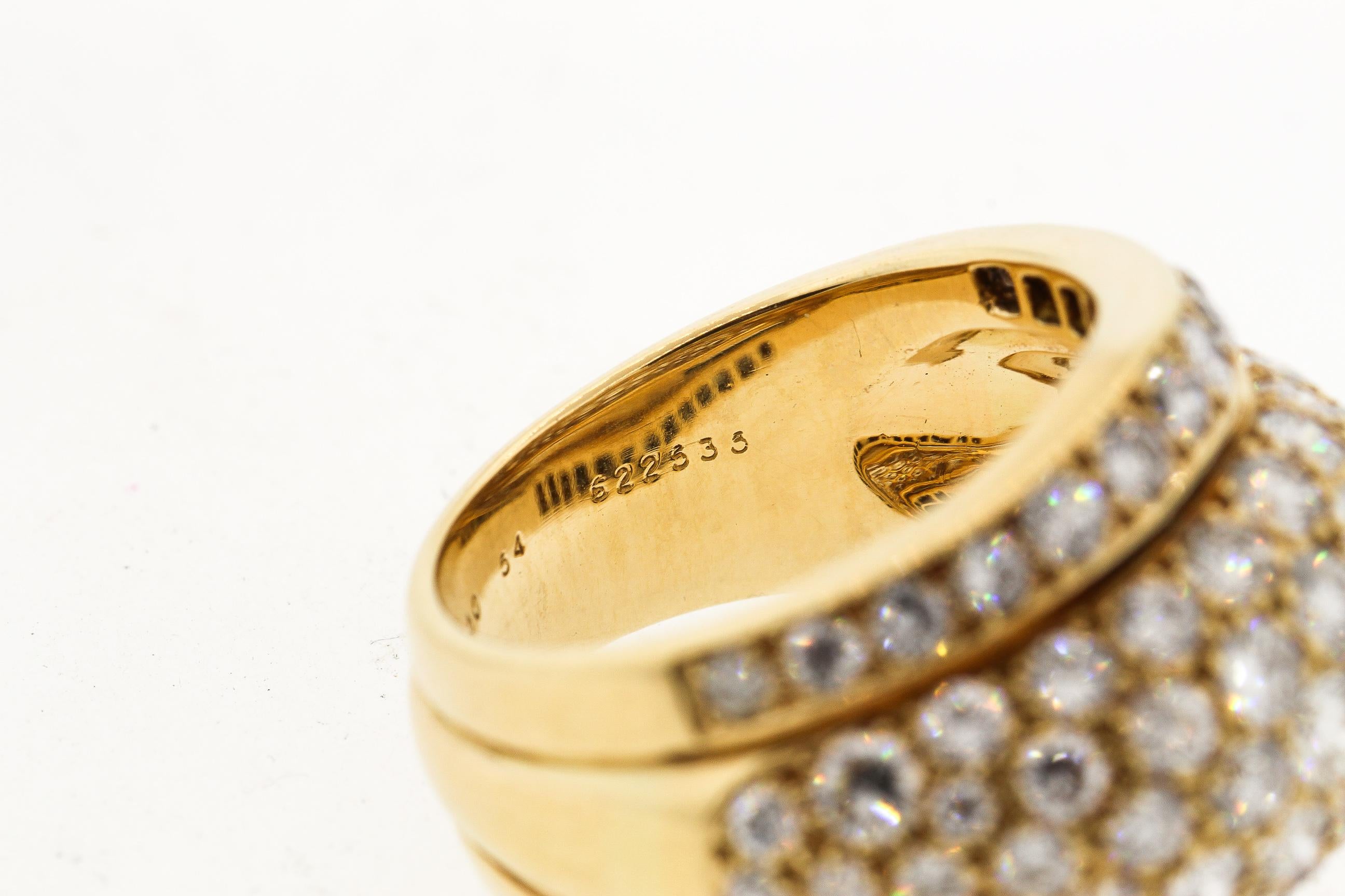 Vintage Cartier Nigeria Bombe Diamond Ring In Good Condition In New York, NY