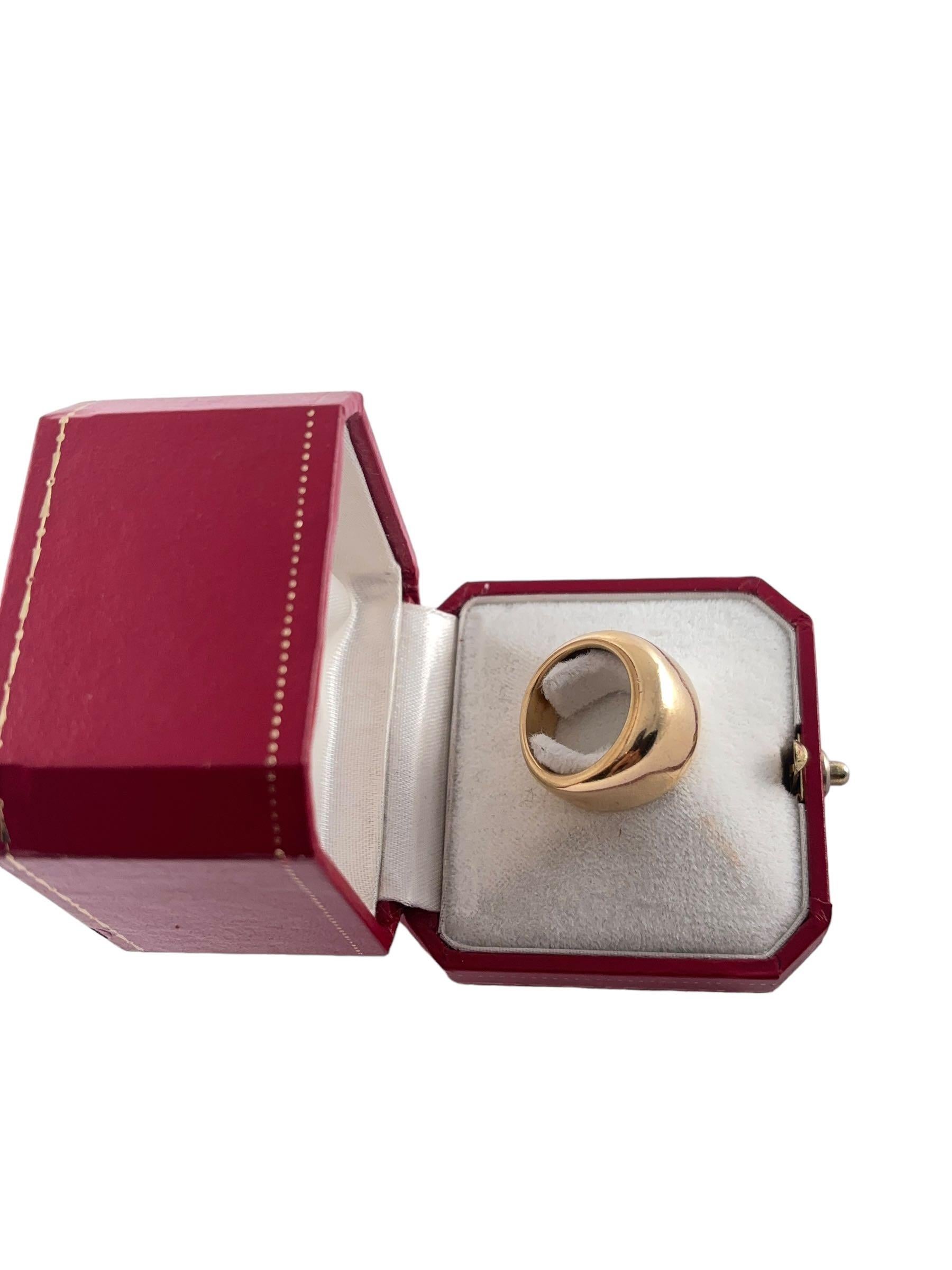 Vintage Cartier Nouvelle Vague Ring Set In 18K Gold C. 1997 Size 55 4
