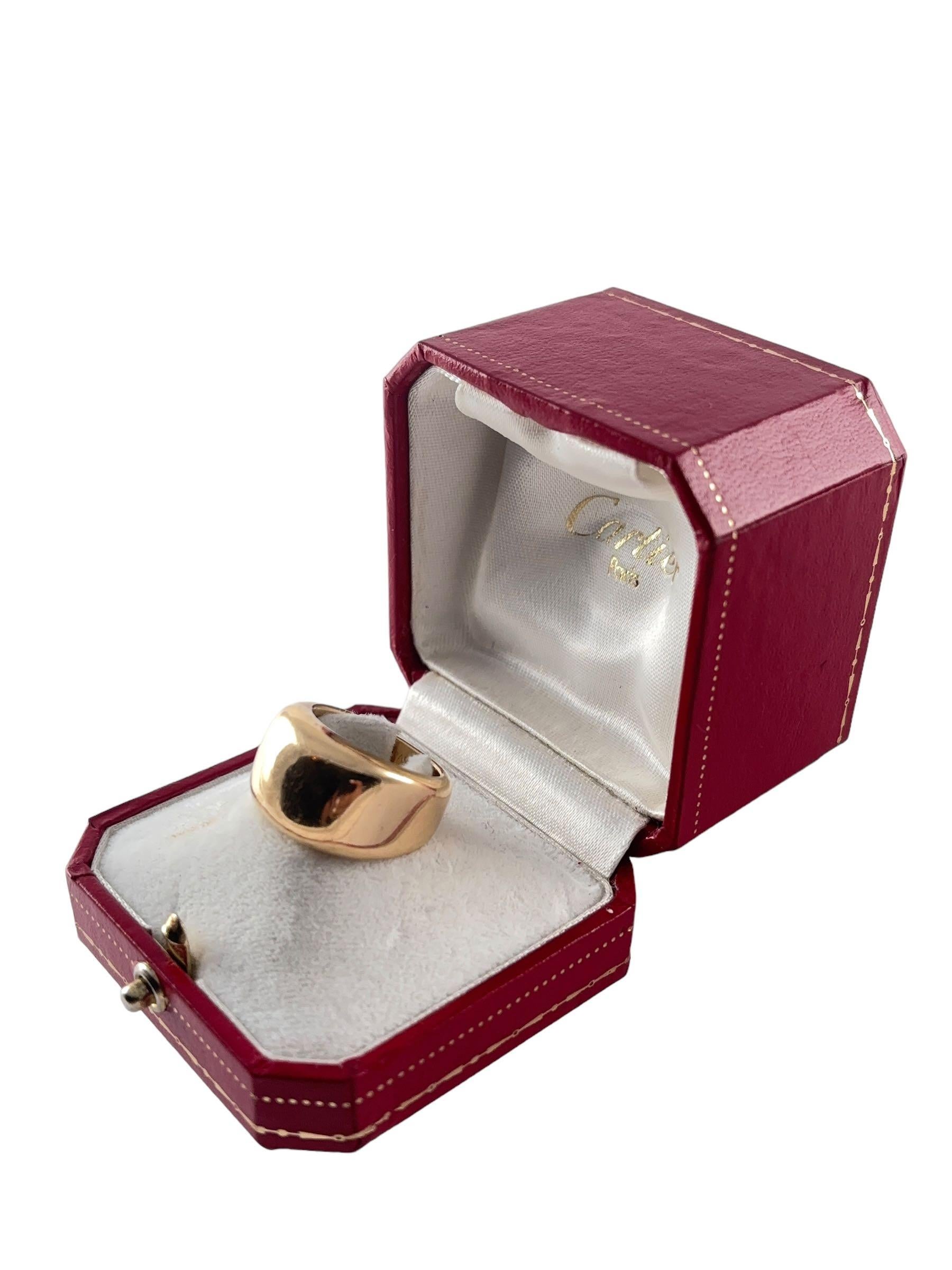 Vintage Cartier Nouvelle Vague Ring Set In 18K Gold C. 1997 Size 55 3