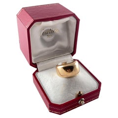Vintage Cartier Nouvelle Vague Ring Set In 18K Gold C. 1997 Size 55
