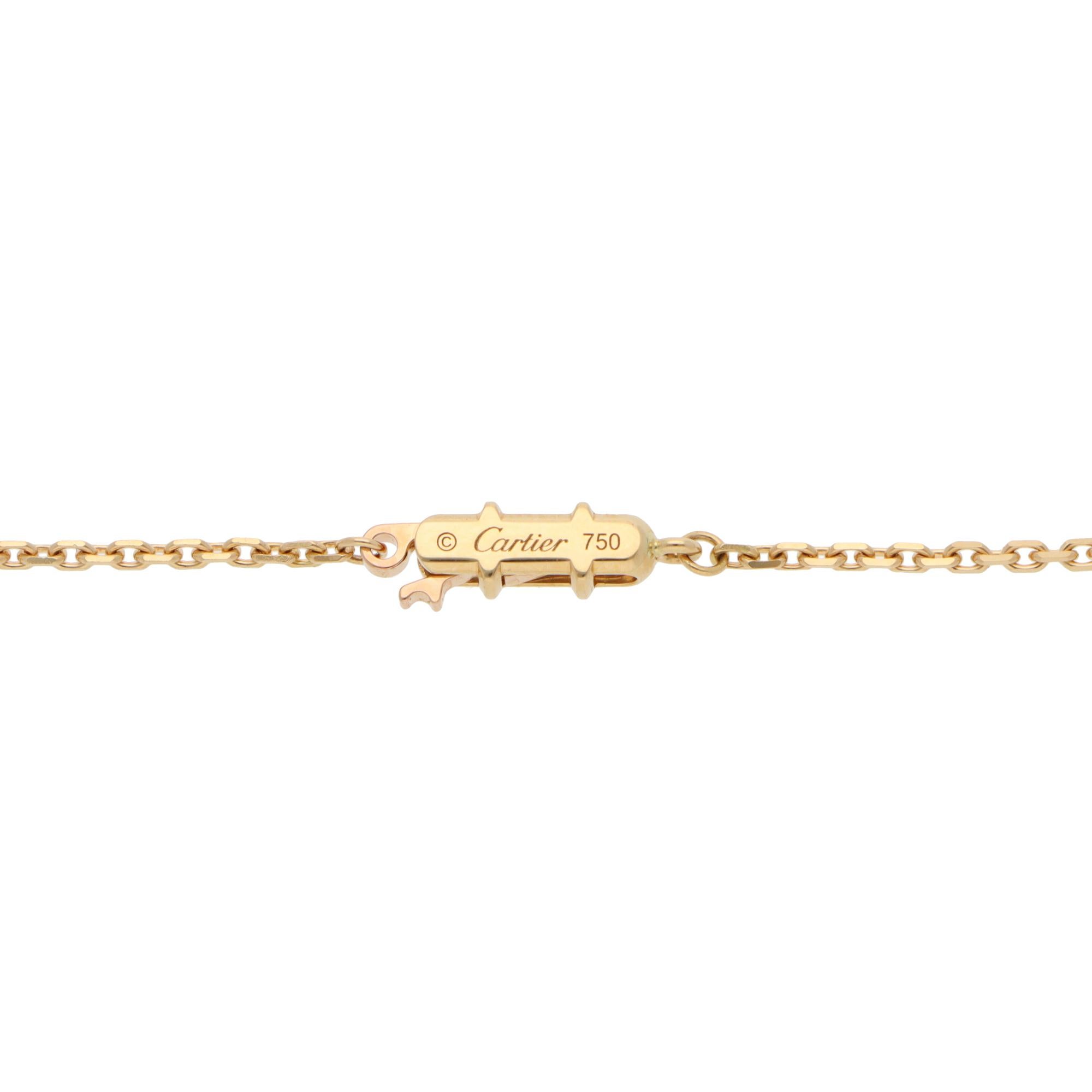 Vintage Cartier Open Double C Heart Pendant Necklace In Excellent Condition For Sale In London, GB