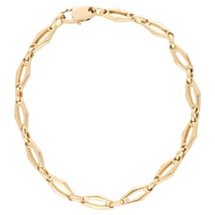 Vintage Cartier Open Link Bracelet Set in 18k Yellow Gold