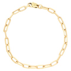 Vintage Cartier Open Link Chain Bracelet Set in 18k Yellow Gold