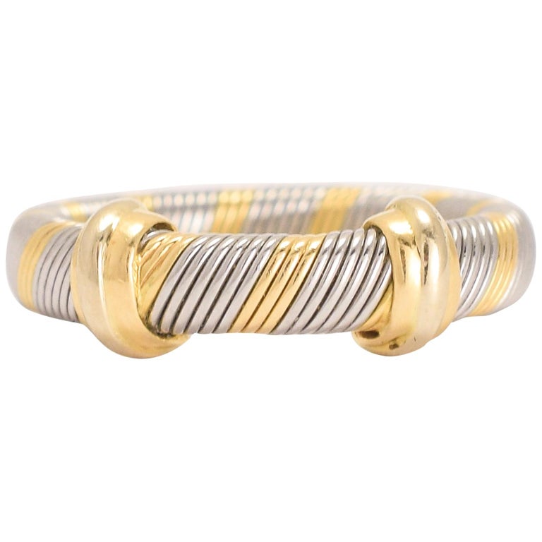 Vintage Cartier Or Et Acier Gold And Steel Ring At 1stdibs