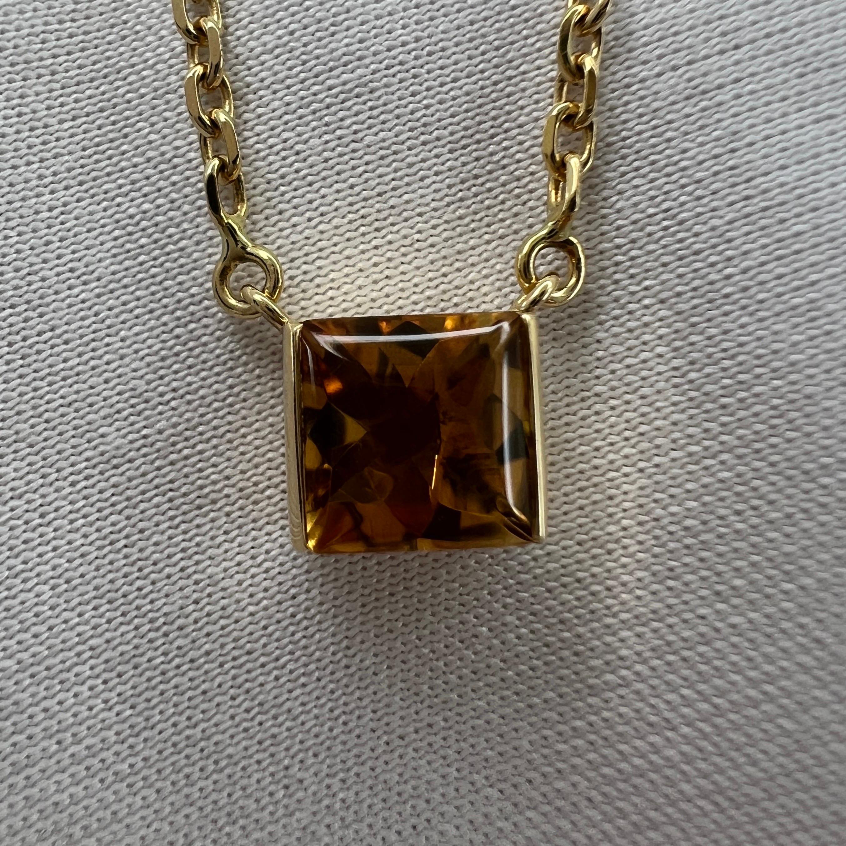 18 Karat Weißgold Tank-Anhänger-Halskette von Cartier mit blauem Aquamarin im Kissenschliff 5