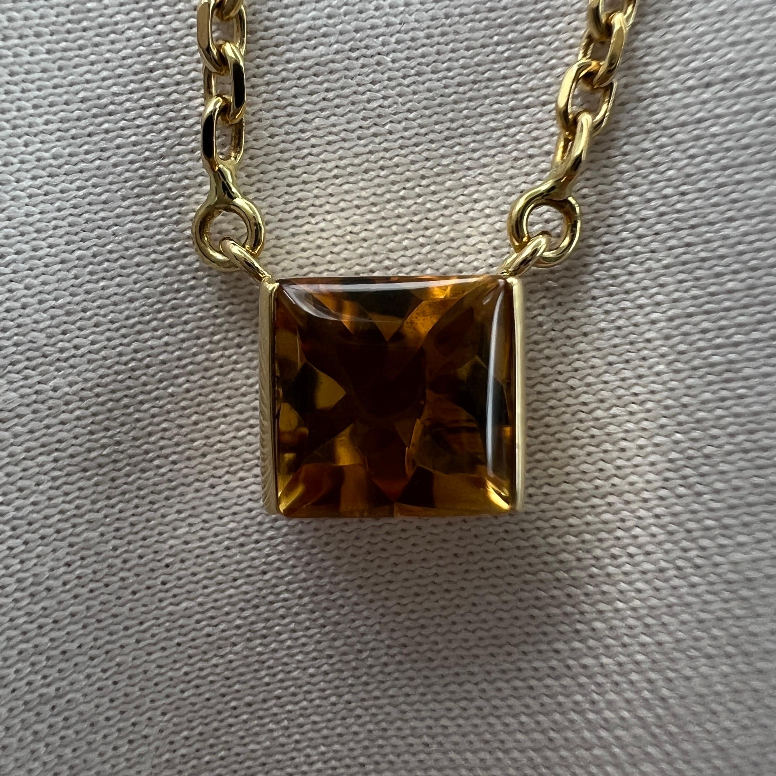 18 Karat Weißgold Tank-Anhänger-Halskette von Cartier mit blauem Aquamarin im Kissenschliff 1