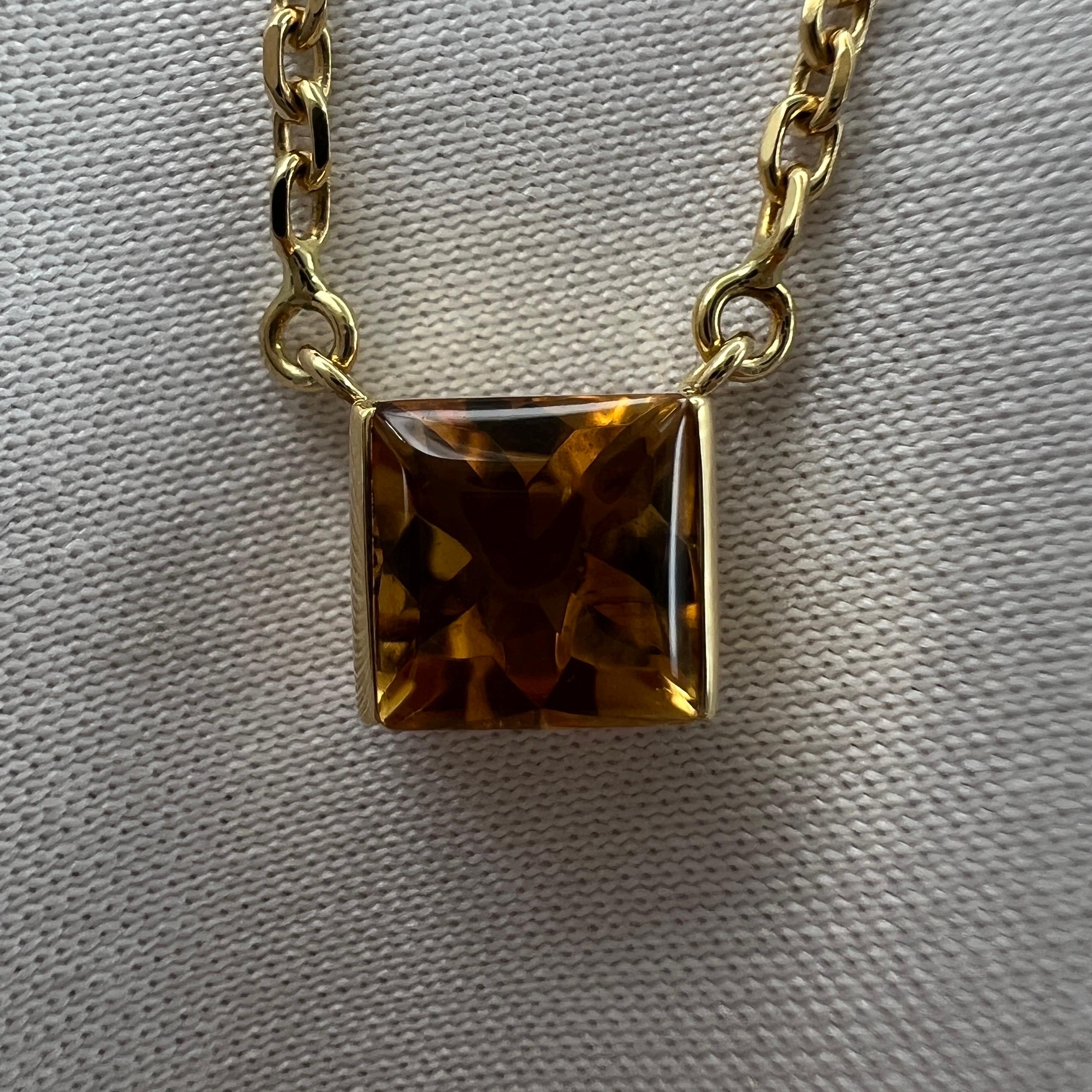 18 Karat Weißgold Tank-Anhänger-Halskette von Cartier mit blauem Aquamarin im Kissenschliff 3
