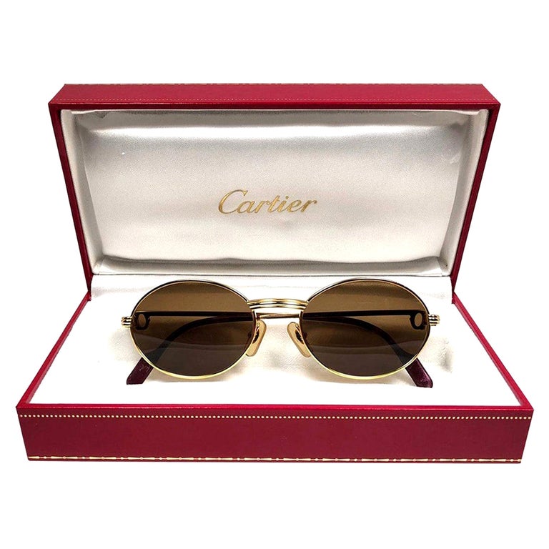 Vintage Cartier Oval St Honore Gold 49mm 18k Plated  display picture 1