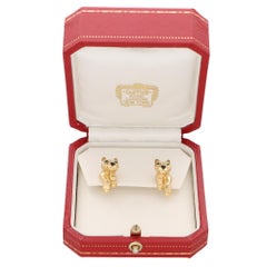 Vintage Cartier Panther-Ohrringe aus 18 Karat Gelbgold