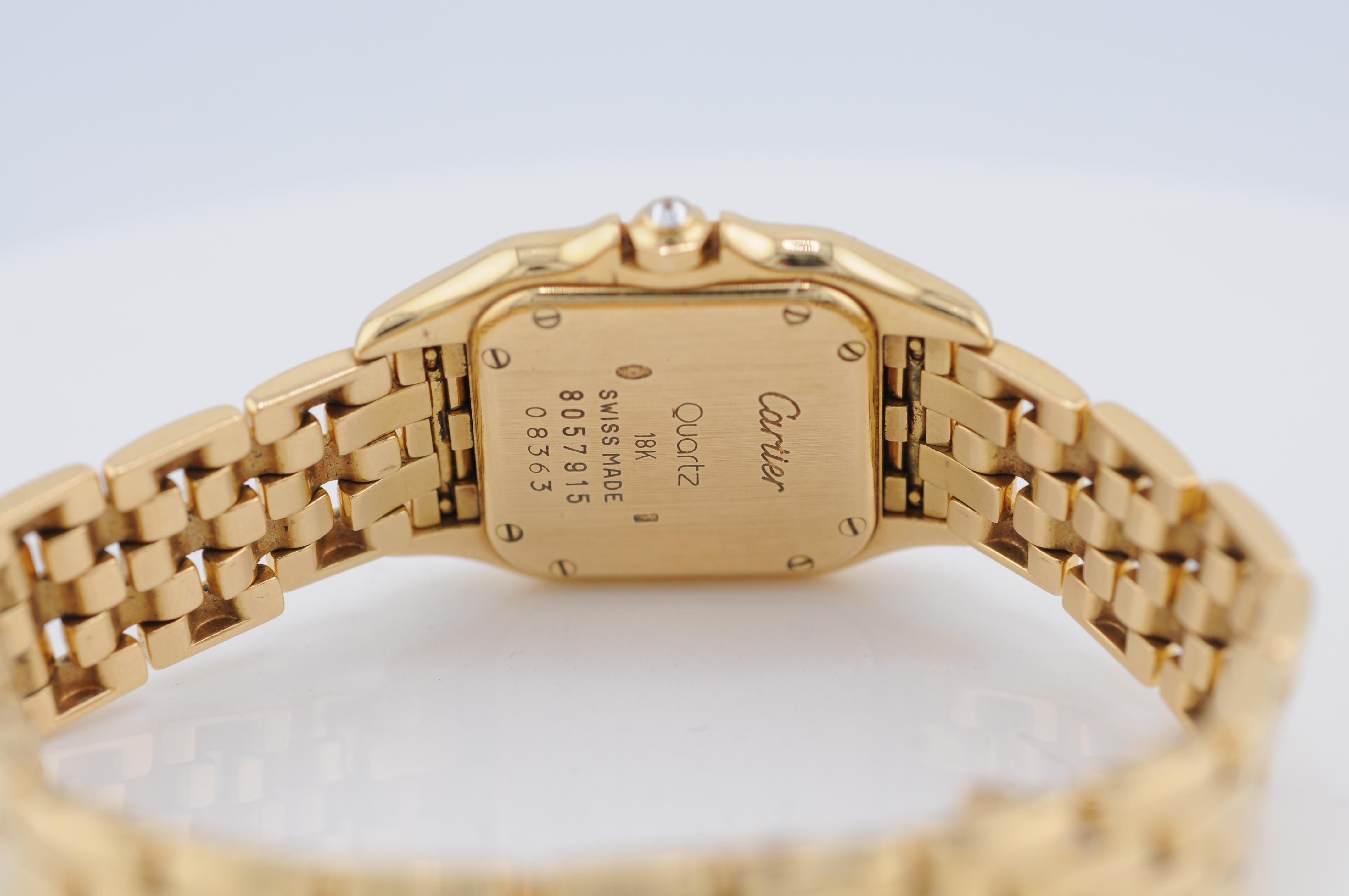 Vintage Cartier Panthère 22mm Oro Amarillo  Diamantes en venta 7