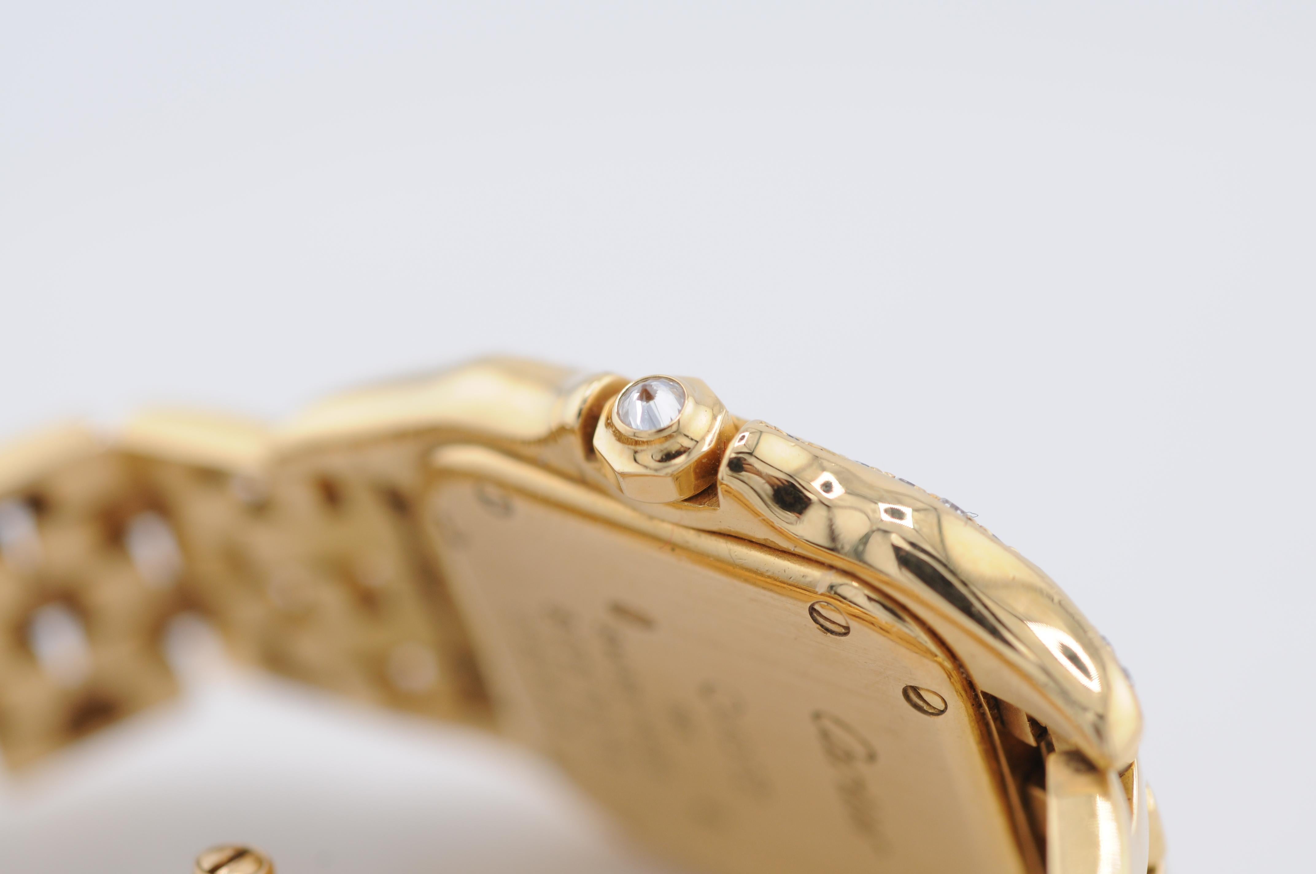 Vintage Cartier Panthère 22mm Oro Amarillo  Diamantes en venta 8