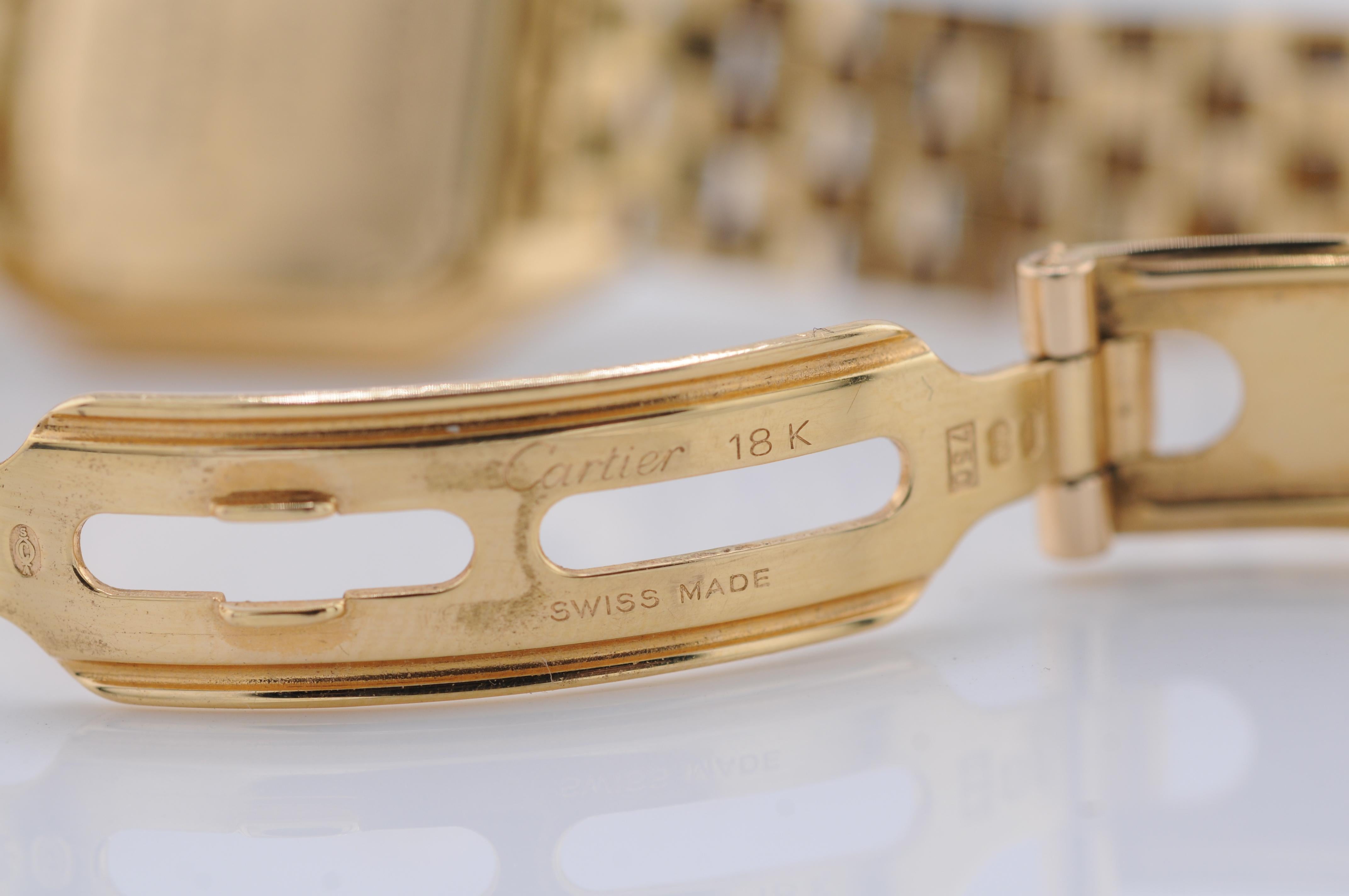 Vintage Cartier Panthère 22mm Oro Amarillo  Diamantes en venta 9