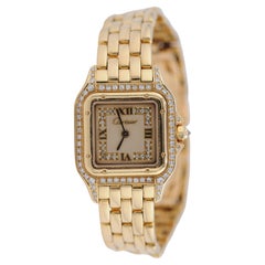 Vintage Cartier Panthère 22mm Or Jaune  Diamants