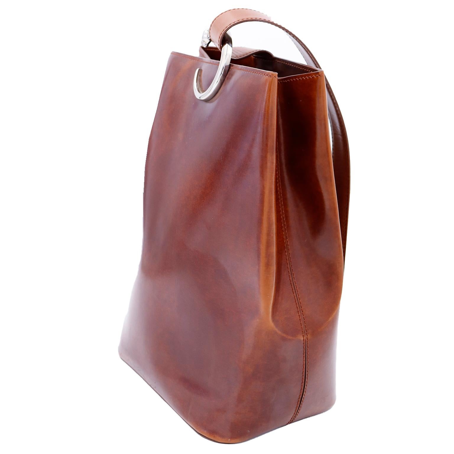 Vintage Cartier Panthere Brown Leather Backpack Shoulder Bag 3