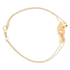 Cartier Bracelet à chaîne vintage Panthre de Cartier avec grenats tsavorites