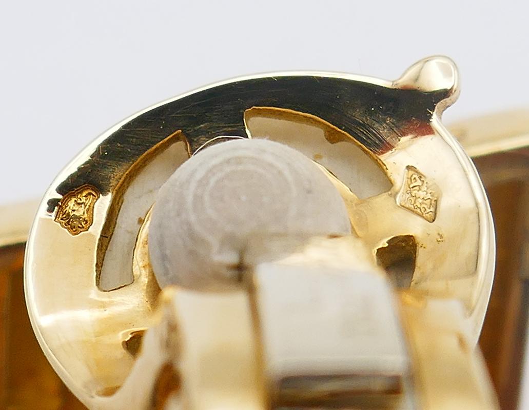 Vintage Cartier Panthere Earrings 18k Gold Diamond Clip-on Estate Jewelry 1