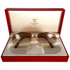 Vintage Cartier Panthere Gradient Lenses 63 Large Sunglasses France