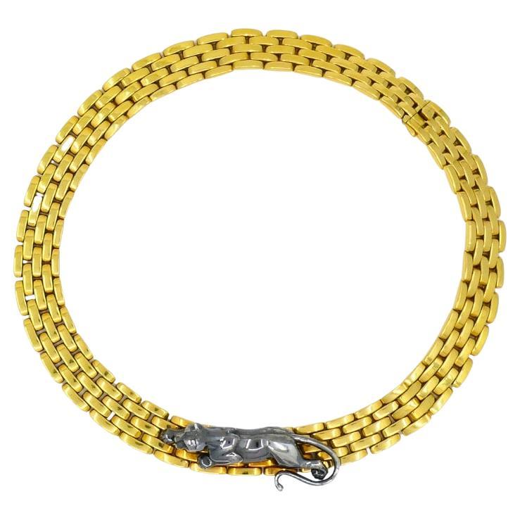 Vintage Cartier Panthere Necklace 18k Gold Estate Jewelry