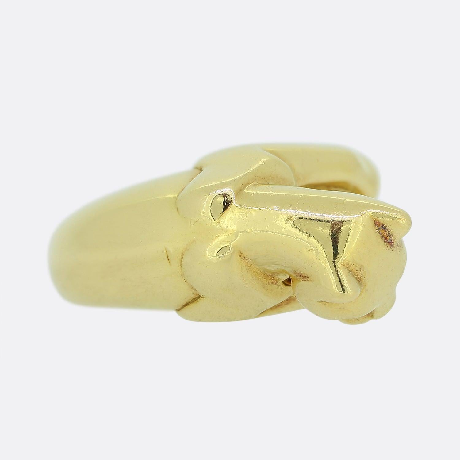 Round Cut Vintage Cartier Panthere Ring For Sale