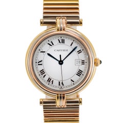 Vintage Cartier Panthere Vendome 30MM Ref 8100 18K Tri-Color Gold Quartz Watch